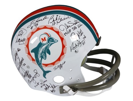 1972 Miami Dolphins Undefeated Team Signed Helmet With (27) Signatures